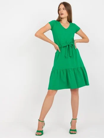 Rochie Dama Mini, Lejera, RUE PARIS, Verde Eleganta Office