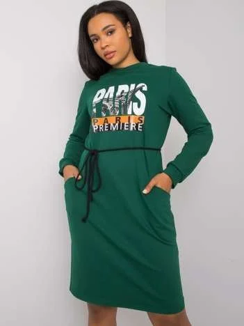 Rochie Dama Mini, Imprimat, LAKERTA, Verde Casual