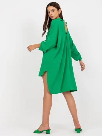 Rochie Dama Maxi, Rochie asimetrica, ITALY MODA, Verde Eleganta Office