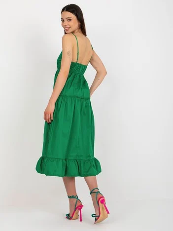Rochie Dama Midi, Lejera, Och Bella, Verde de Petrecere