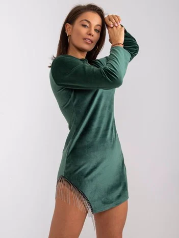 Rochie Dama Maxi, Rochie dreapta, ITALY MODA, Verde de Ocazie Nunta