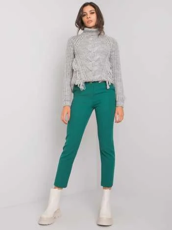 Pantaloni Dama Lunga, Elegant, POLE&POLE, Verde Eleganta Office