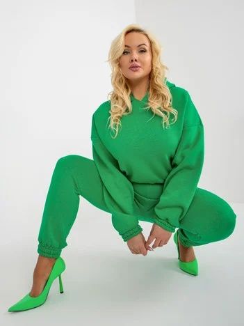Compleu Dama Maneca lunga, Mansete elastice, ex moda, Verde Casual