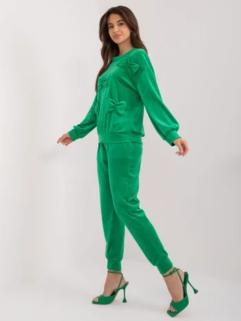 Compleu Dama Maneca lunga, Mansete elastice, ITALY MODA, Verde Casual