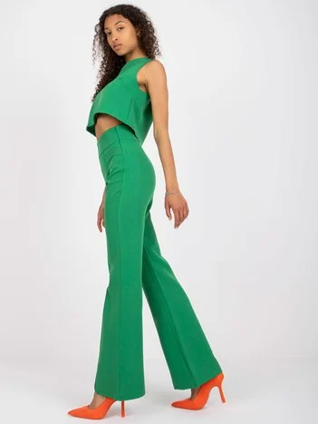 Compleu Dama Fara maneci, Elegant, ITALY MODA, Verde de Petrecere