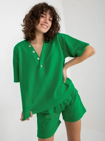 Compleu Dama Mini, Larga, ex moda, Verde Casual
