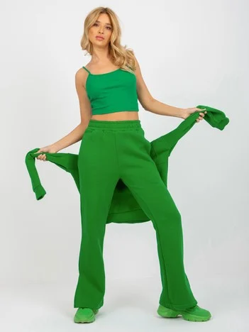 Compleu Dama Maneca lunga, Larga, Your Red Lips, Verde Casual