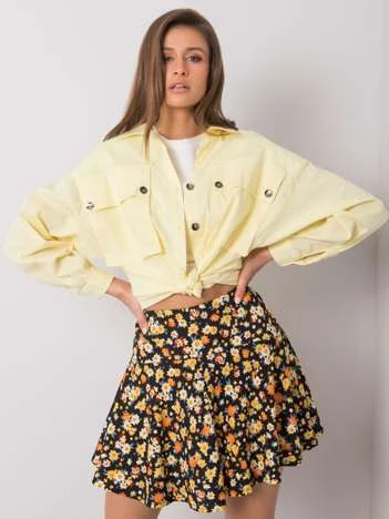 Camasa Dama Maneca lunga, Decolteu cu guler, RUE PARIS, Galben Eleganta Office