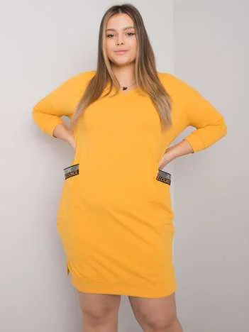 Rochie Dama Maxi, Rochie dreapta, RELEVANCE, Galben Casual