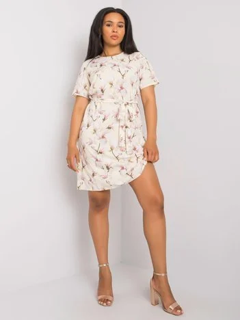 Rochie Dama Mini, Floral, LAKERTA, Galben Eleganta Office