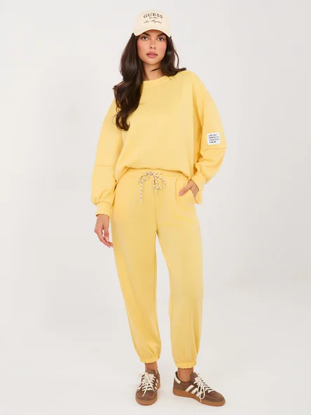 Compleu Dama Maneca lunga, Mansete elastice, ITALY MODA, Galben Casual