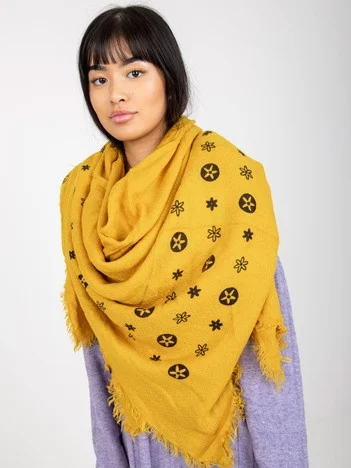 Bandana Dama Imprimat, Acril, Fashion Hunters, Galben