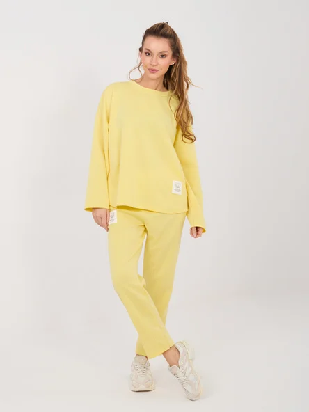 Compleu Dama Maneca lunga, Conica, RUE PARIS, Galben Casual
