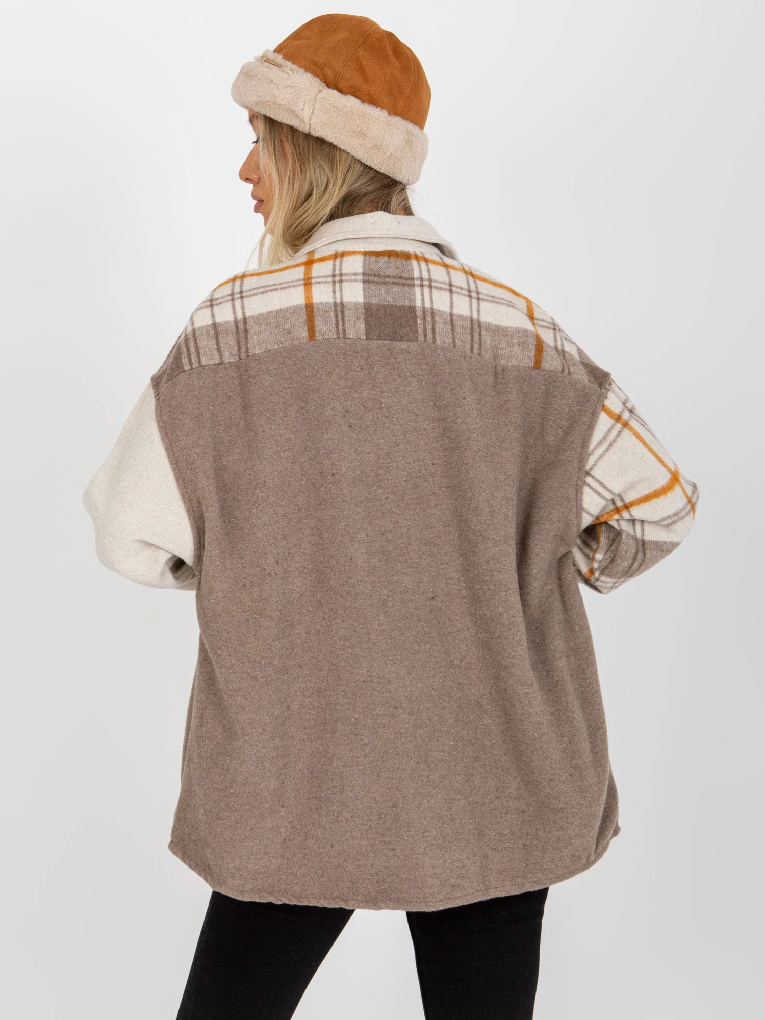Camasa Dama Maneca lunga, Carouri, Patiskha, Bej Casual - imagine 3