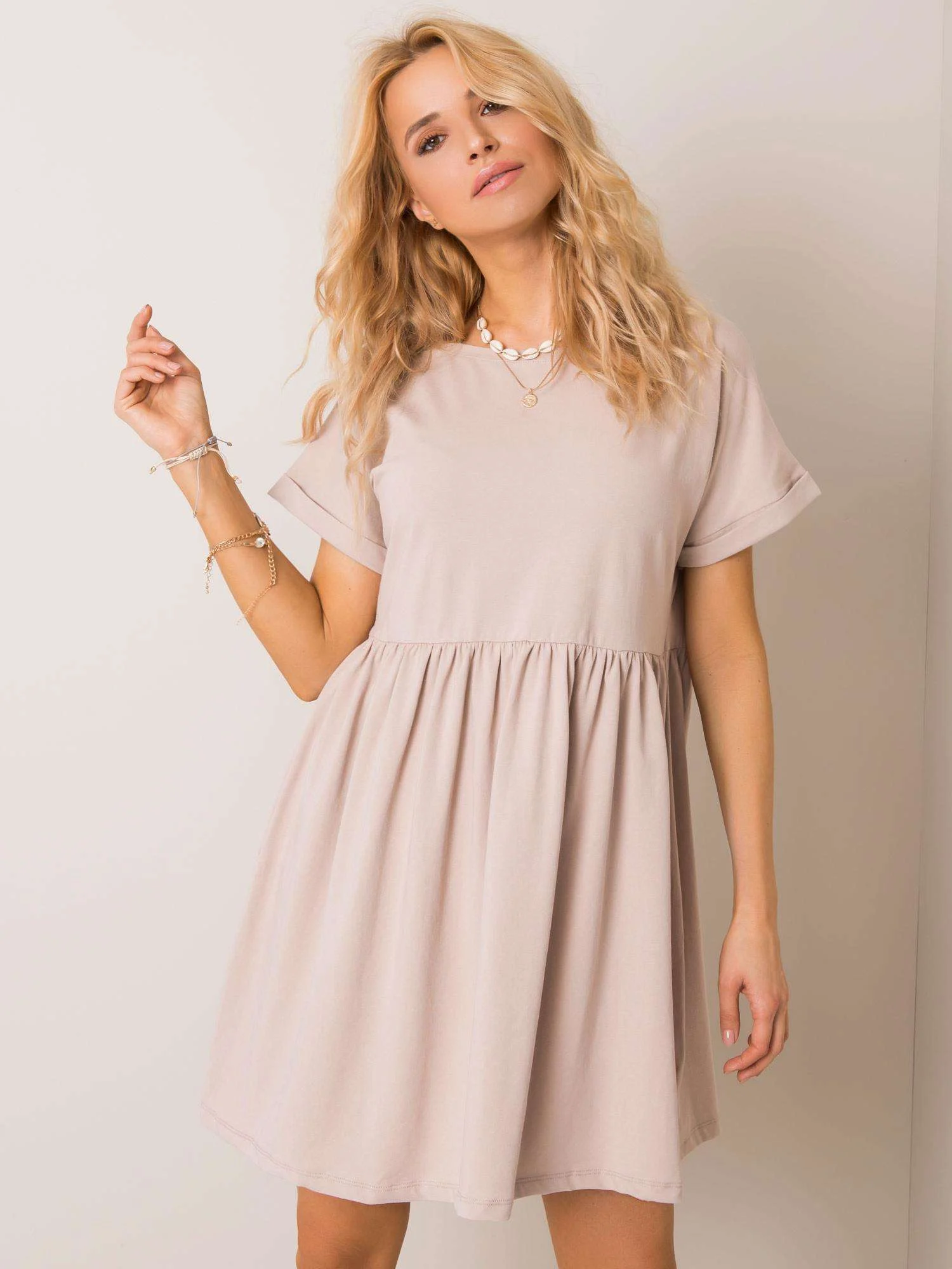 Rochie Dama Mini, Lejera, RUE PARIS, Bej de Vara - imagine 4