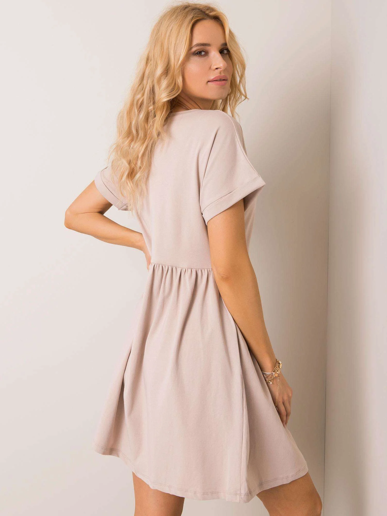 Rochie Dama Mini, Lejera, RUE PARIS, Bej de Vara - imagine 3
