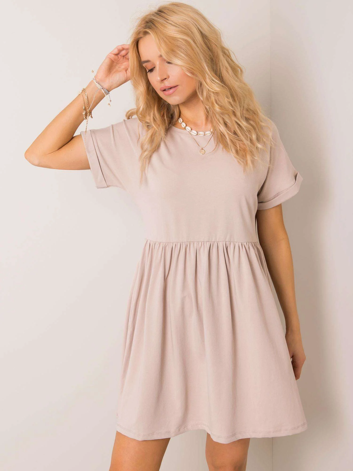 Rochie Dama Mini, Lejera, RUE PARIS, Bej de Vara - imagine 2