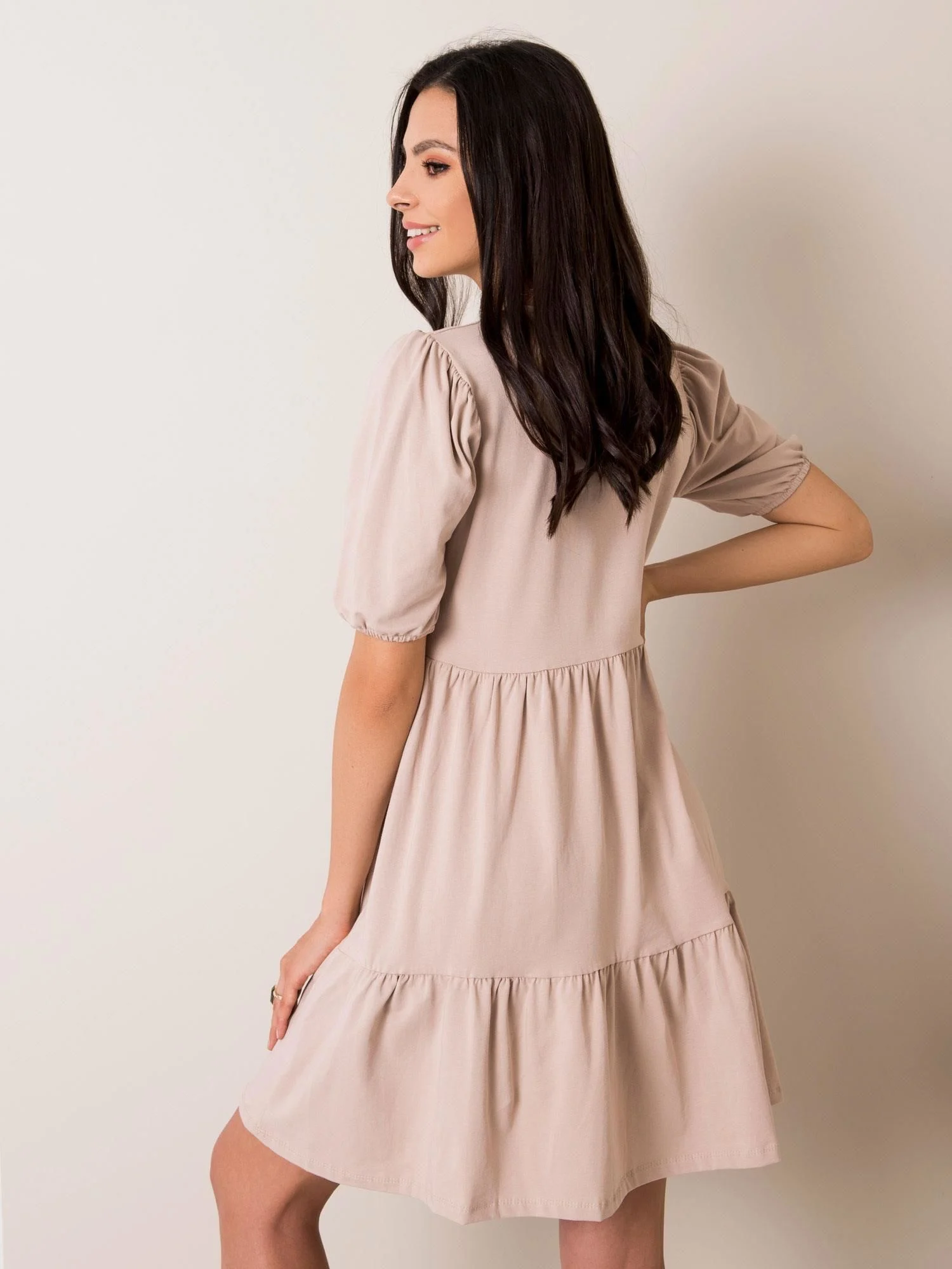Rochie Dama Mini, Lejera, RUE PARIS, Bej de Vara - imagine 2
