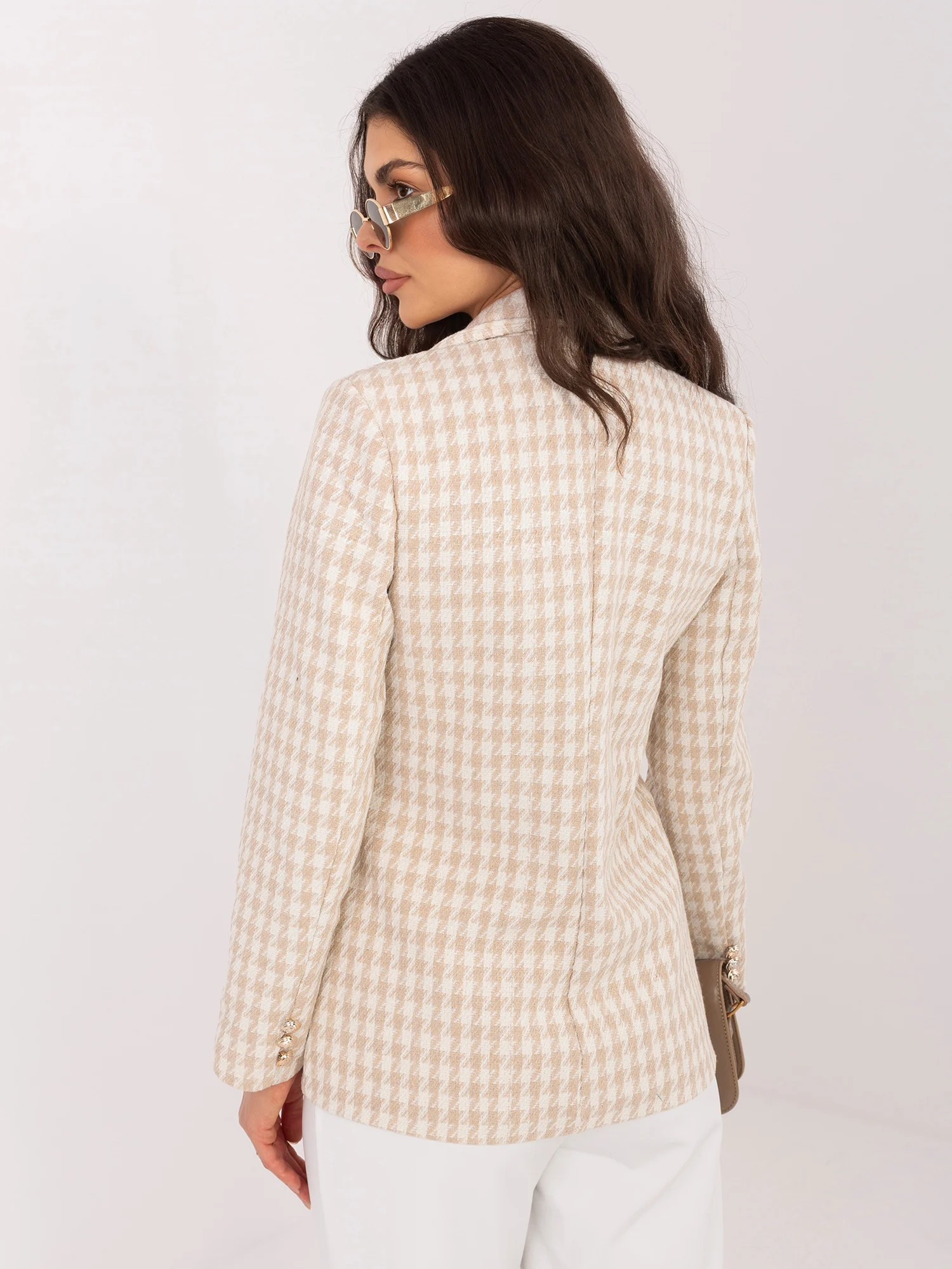 Sacou Dama Maneca lunga, Imprimat, ITALY MODA, Bej de Vara - imagine 2