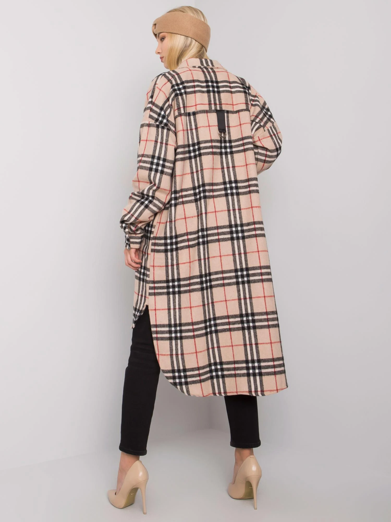 Camasa Dama Maneca lunga, Carouri, ex moda, Bej Casual - imagine 7