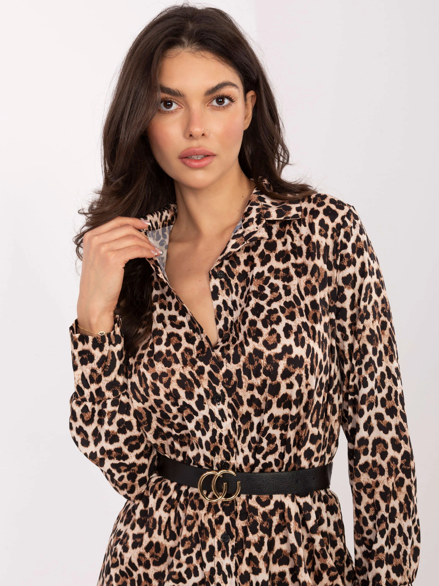 Rochie Dama Maxi, Animal print, ITALY MODA, Bej - Image 3