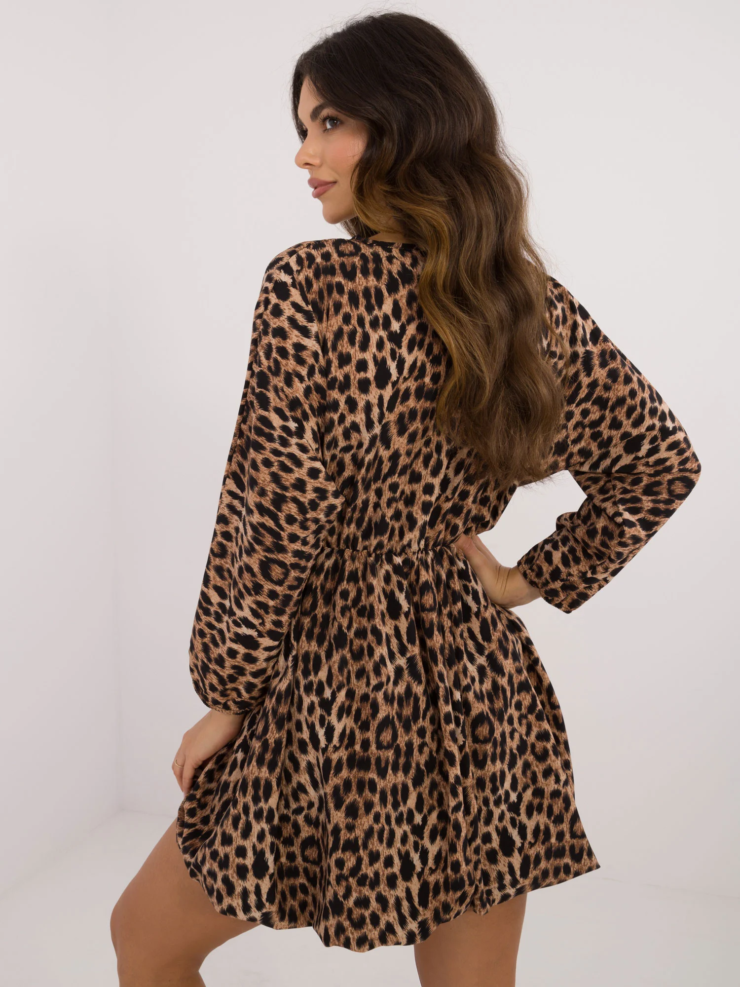 Rochie Dama Maxi, Animal print, ITALY MODA, Bej - Image 4