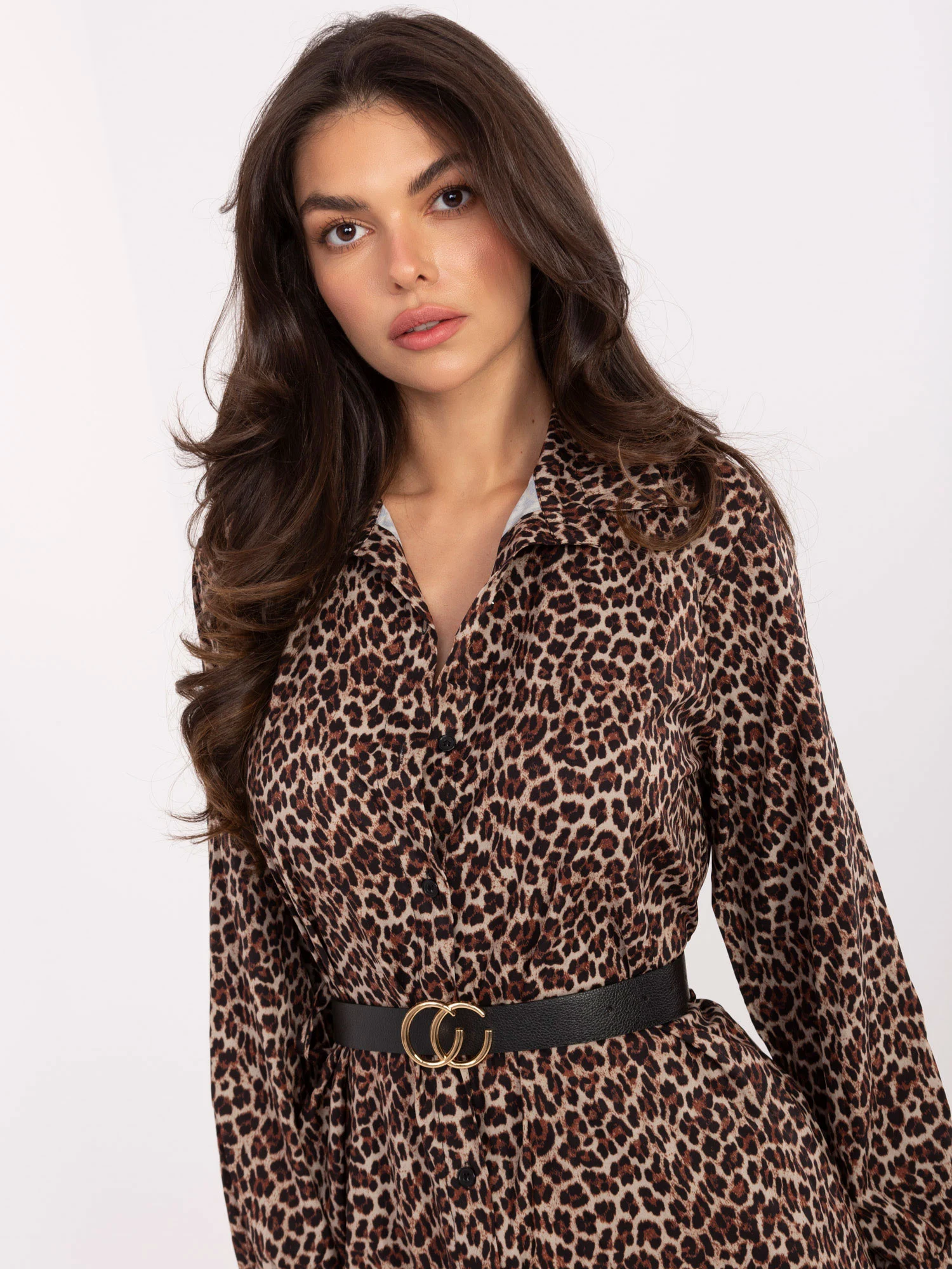 Rochie Dama Maxi, Animal print, ITALY MODA, Bej - Image 5