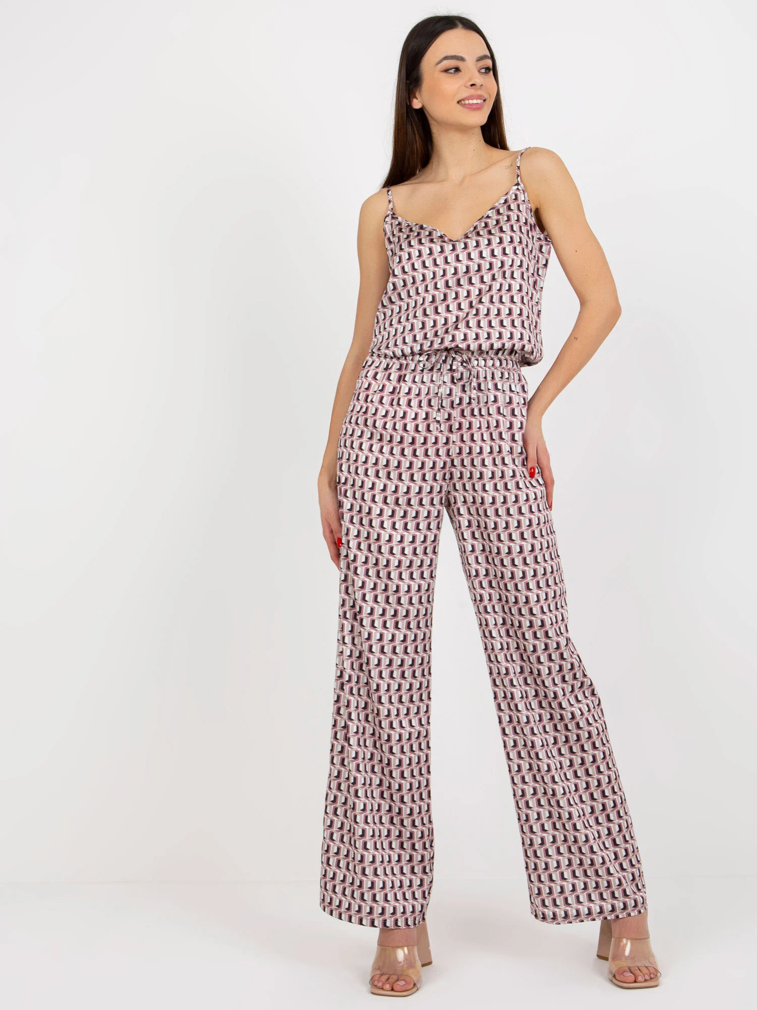 Compleu Dama Maneca lunga, Elegant, LAKERTA, Bej Eleganta Office - imagine 2