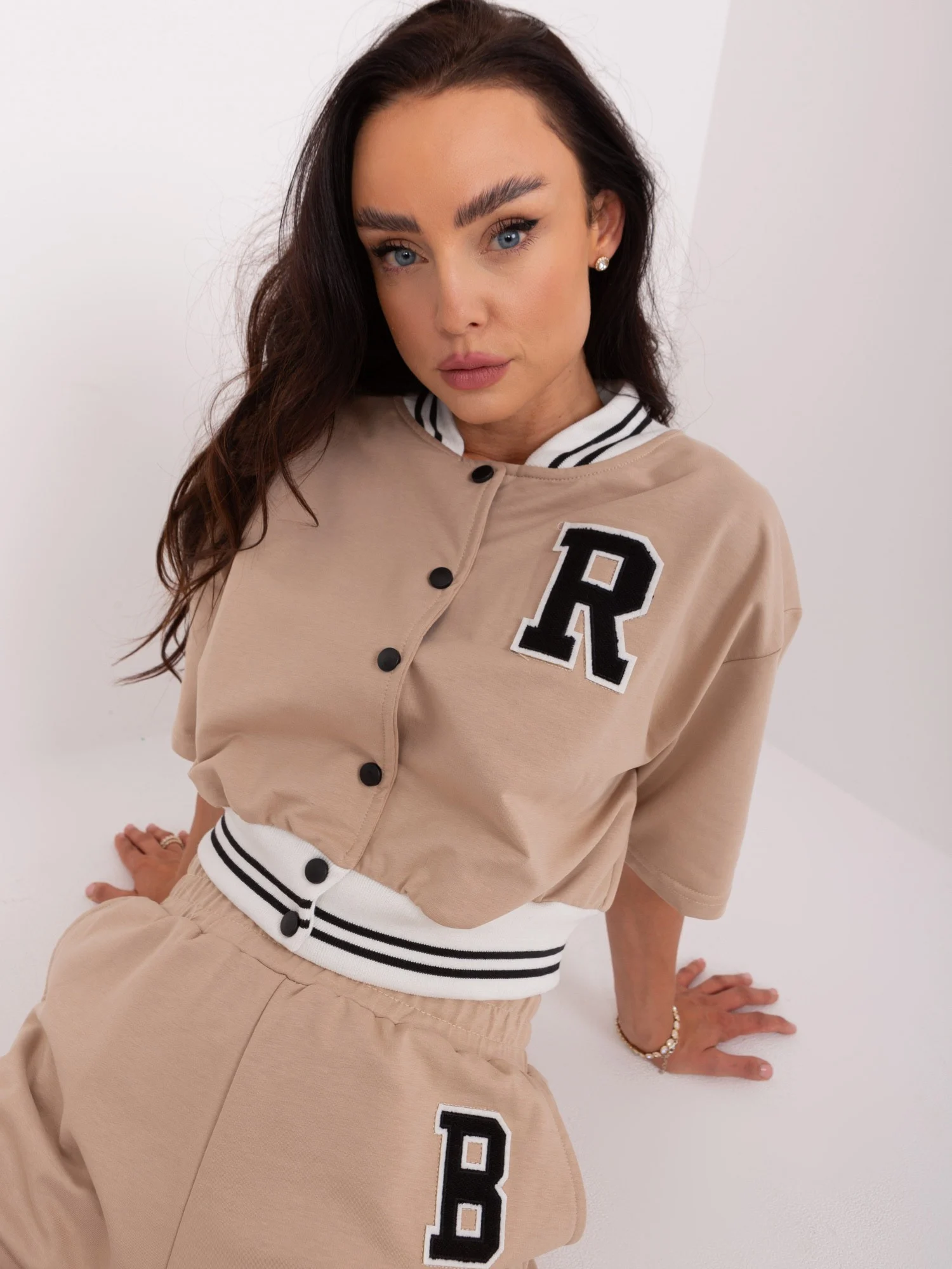 Compleu Dama Mini, Sport, My Red Lips, Bej Casual - imagine 4