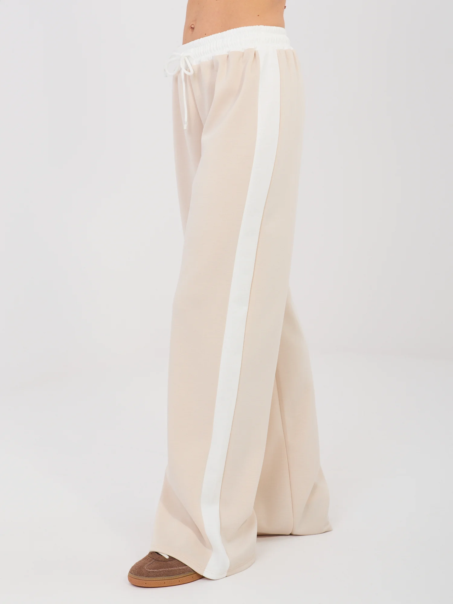 Compleu Dama Maneca lunga, Paiete, RUE PARIS, Bej Casual - imagine 2