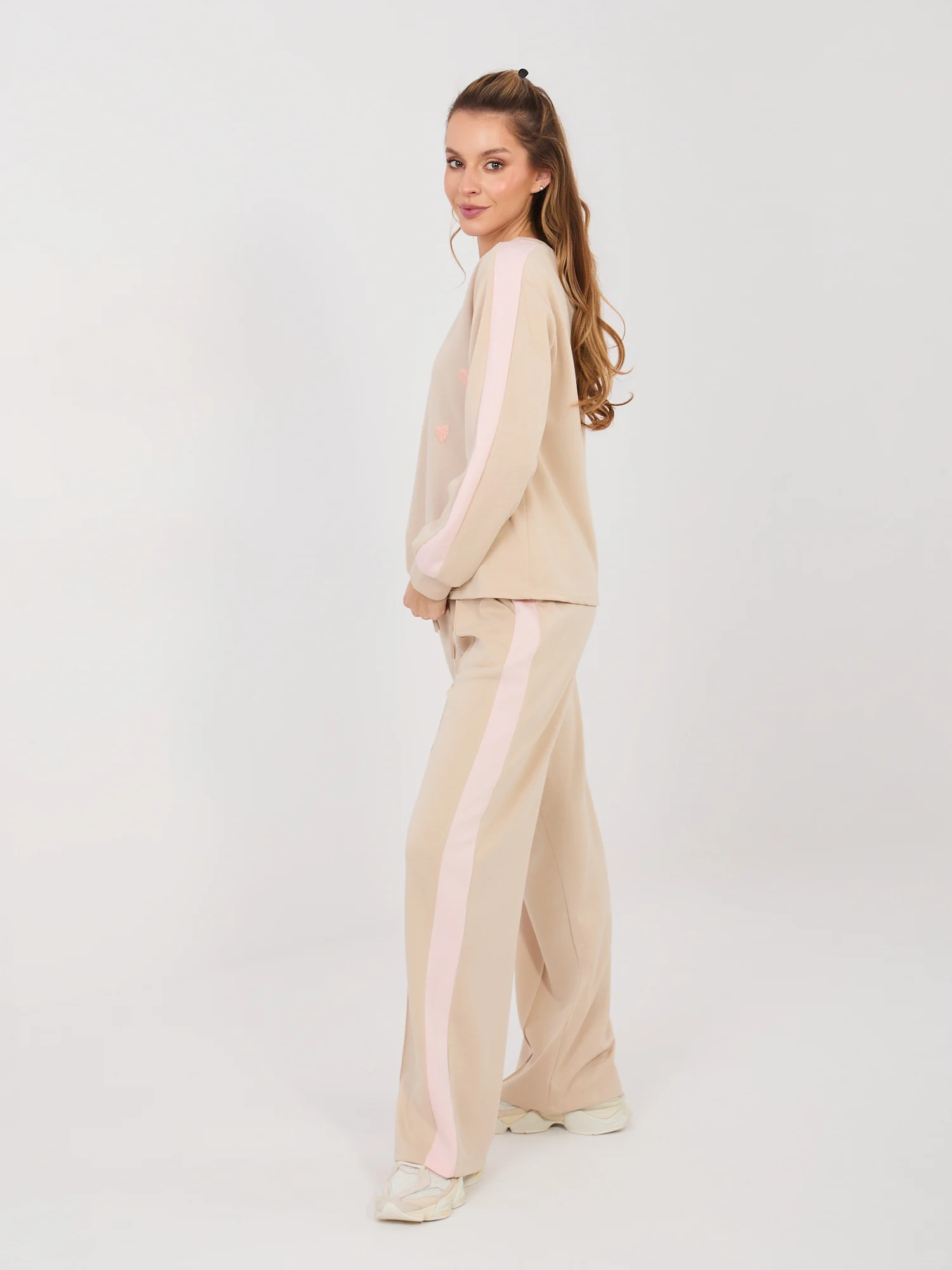 Compleu Dama Maneca lunga, Imprimat, RUE PARIS, Bej Casual - imagine 7