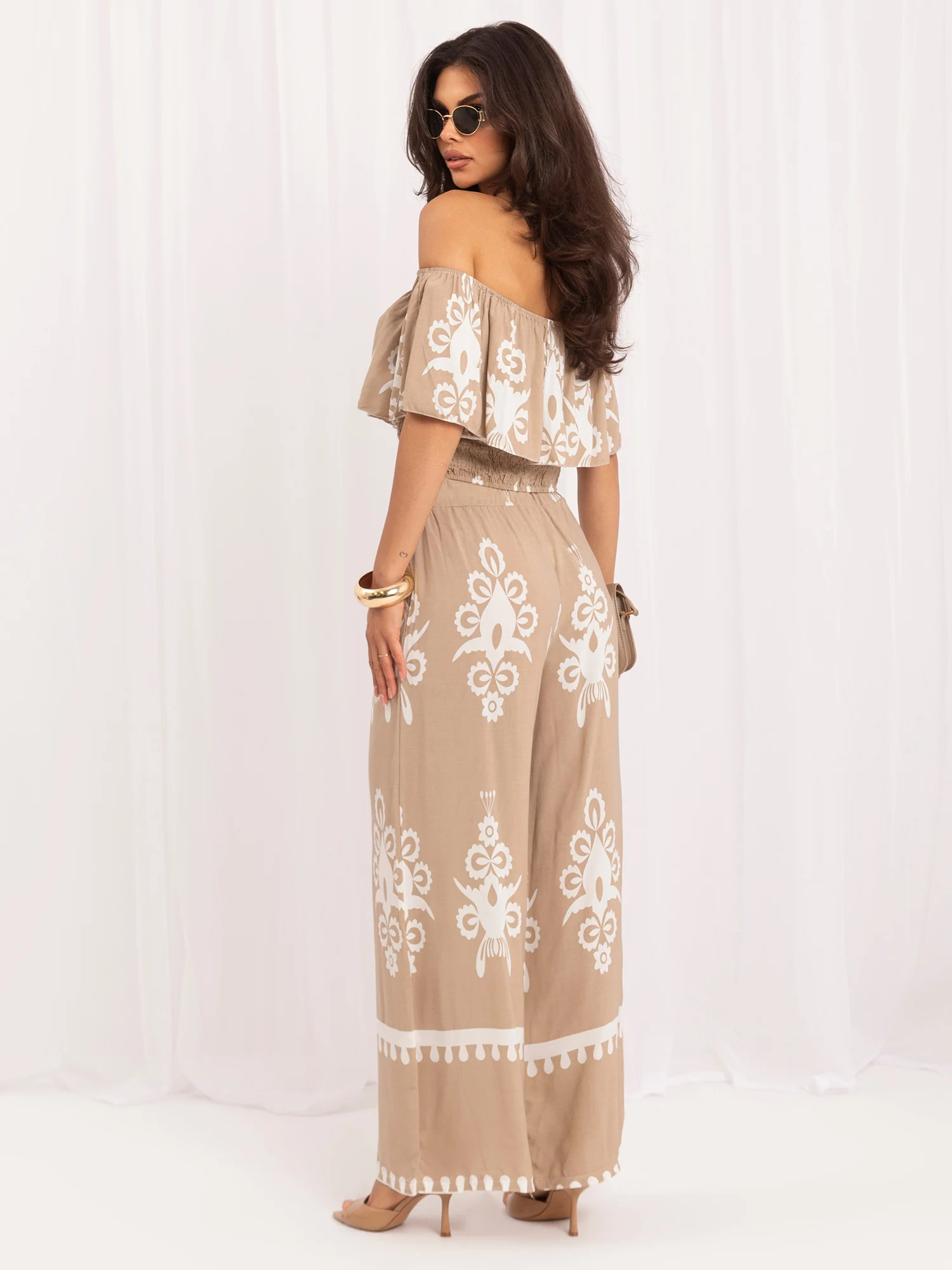 Compleu Dama Fara maneci, Boho, ITALY MODA, Bej - Image 7