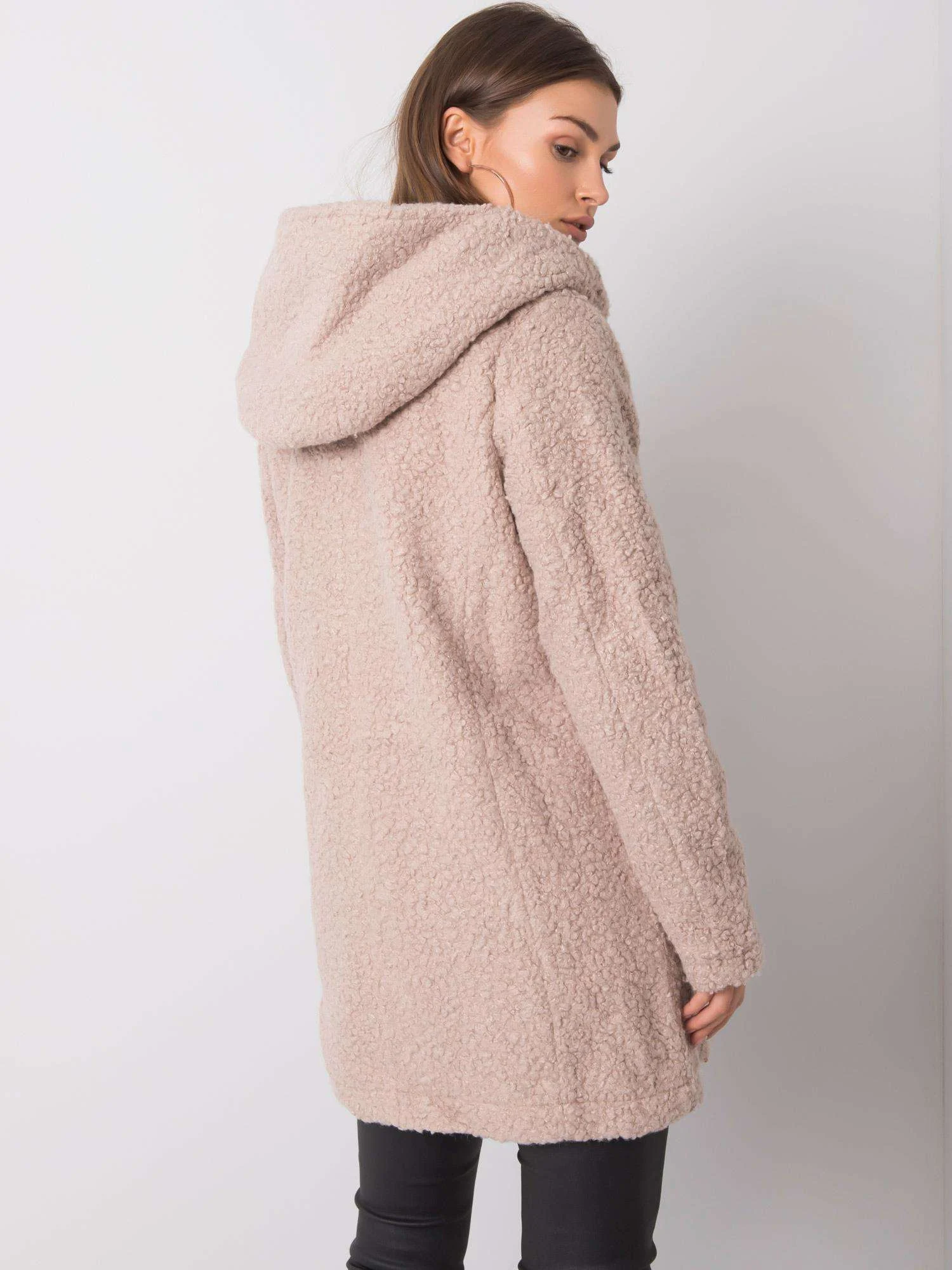 Palton Dama Maneca lunga, Maneca lunga, EIGHT 2 NINE, Bej Casual - imagine 2