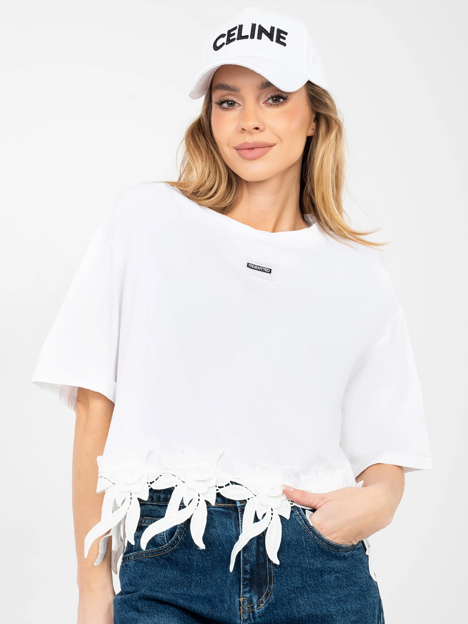 Bluza Dama Mini, Dantela, NEW PUNTO, Alb Casual - imagine 6