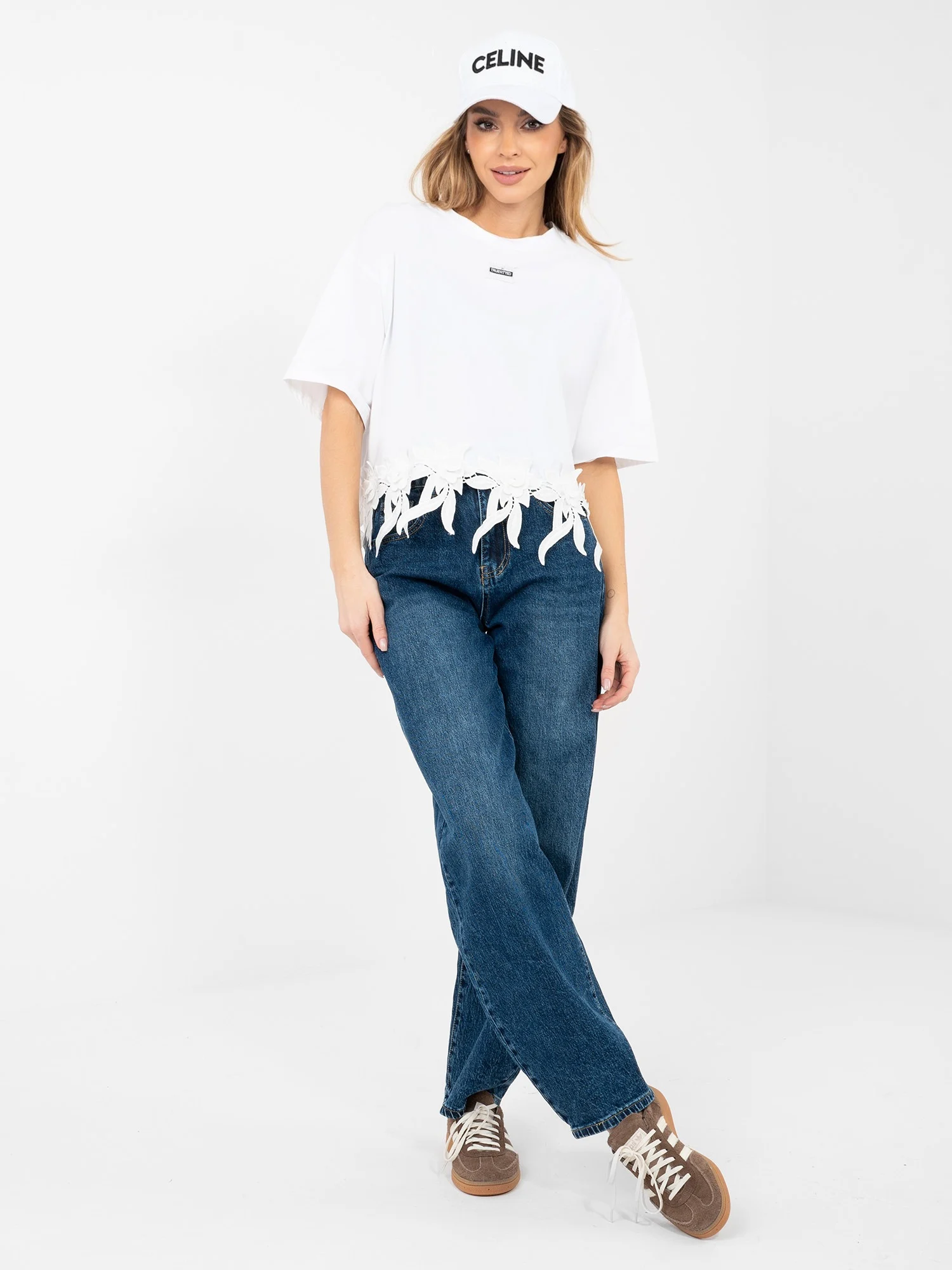 Bluza Dama Mini, Dantela, NEW PUNTO, Alb Casual - imagine 2