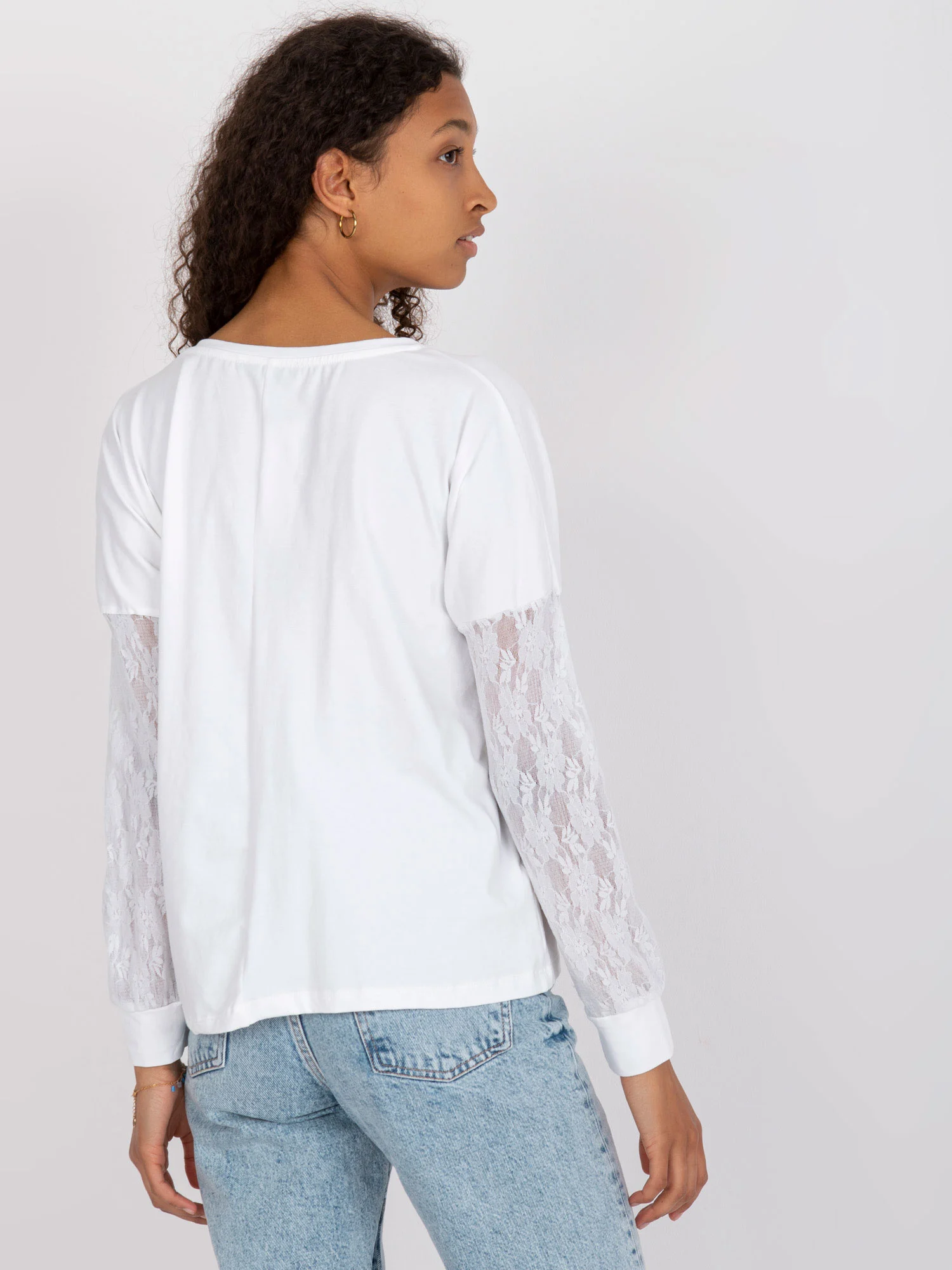 Bluza Dama Maneca lunga, Dantela, RUE PARIS, Alb Eleganta Office - imagine 5