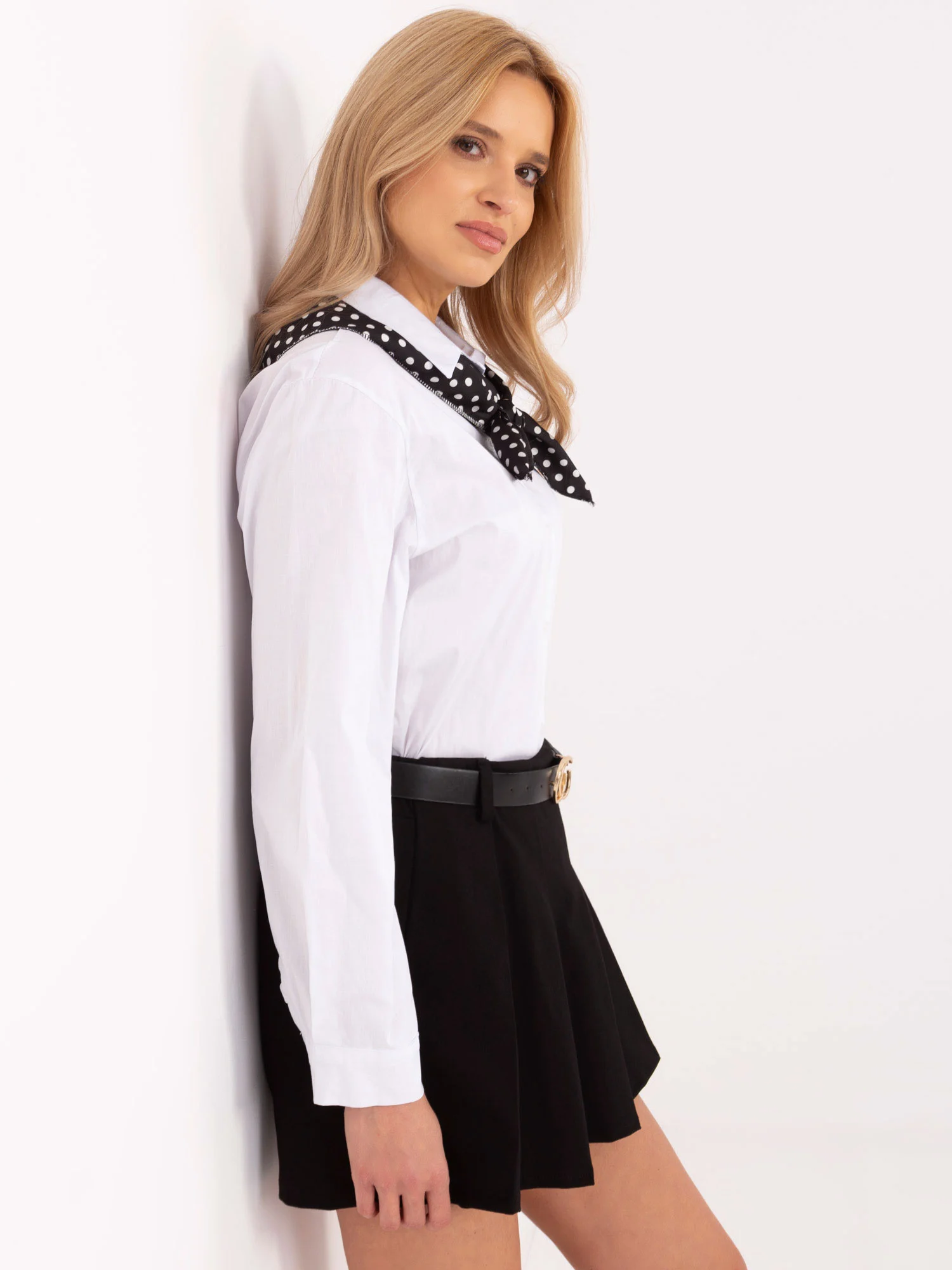 Camasa Dama Maneca lunga, Elegant, ITALY MODA, Alb Eleganta Office - imagine 4