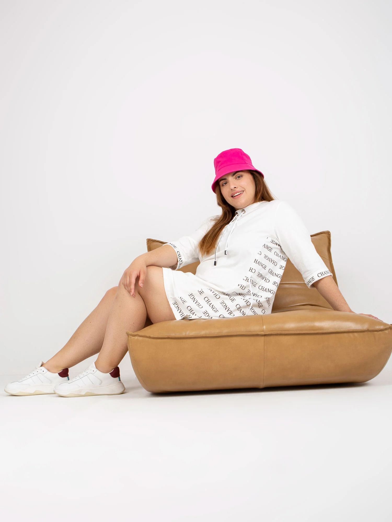 Rochie Dama Mini, Imprimat, RELEVANCE, Alb - imagine 6