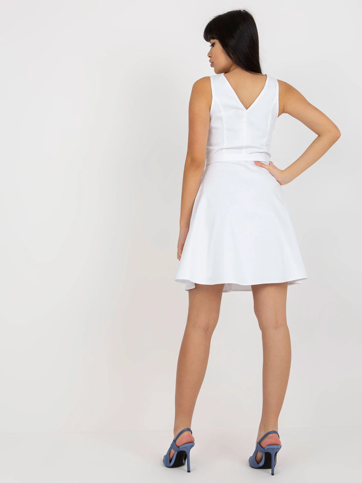 Rochie Dama Fara maneci, Lejera, LAKERTA, Alb de Vara - imagine 2