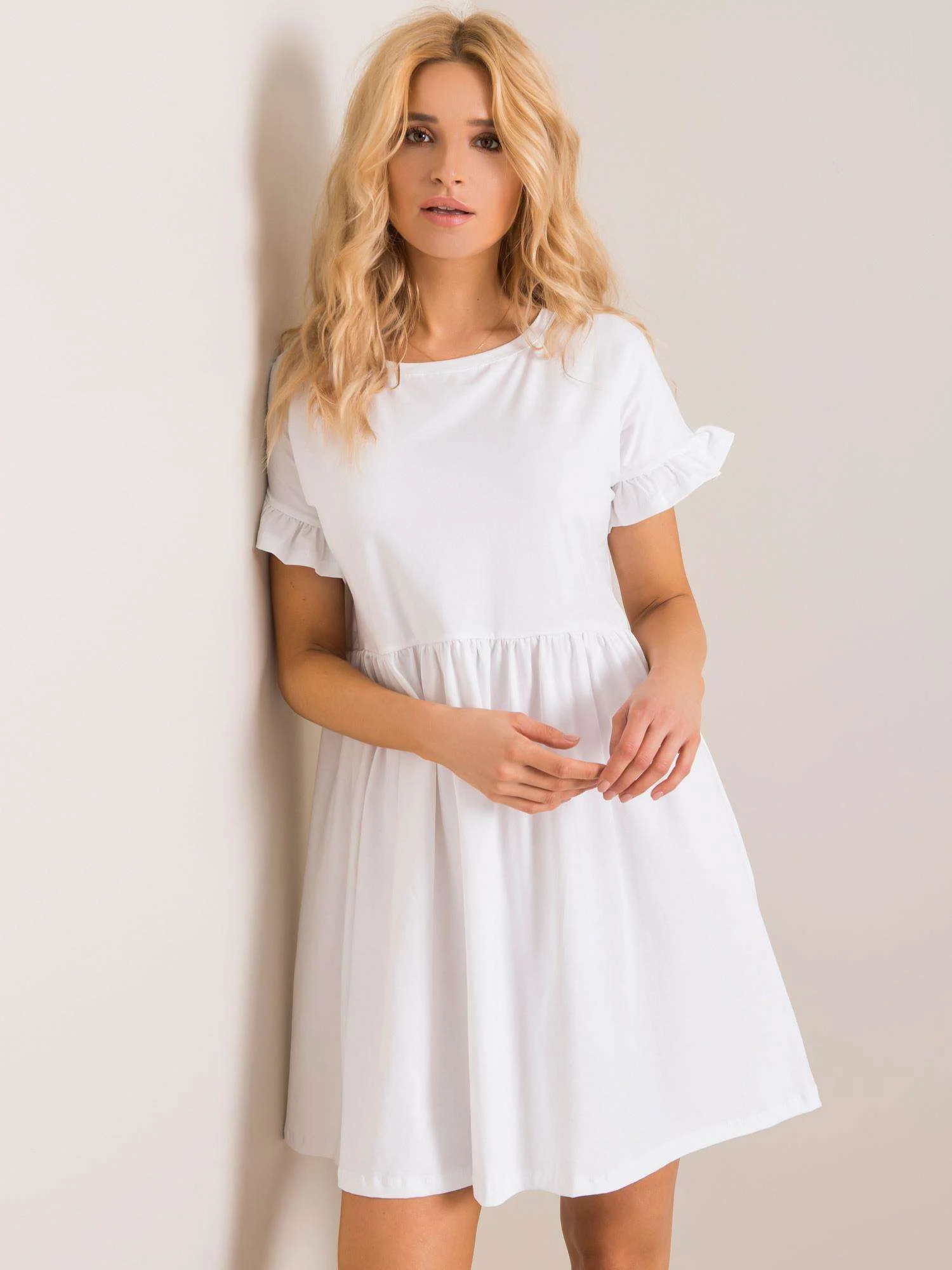 Rochie Dama Mini, Lejera, RUE PARIS, Alb Eleganta Office - Image 2