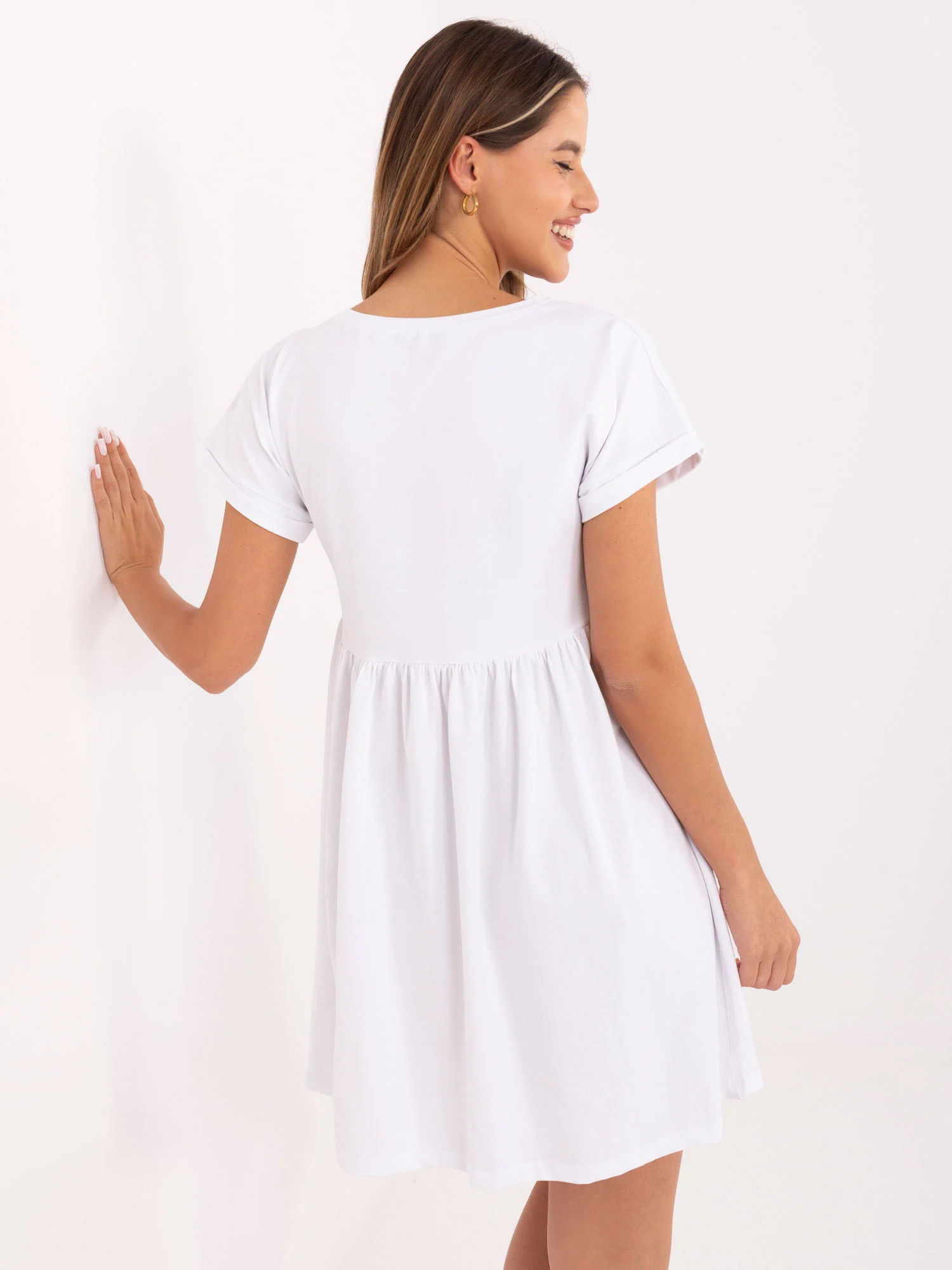 Rochie Dama Mini, Lejera, RUE PARIS, Alb de Vara - imagine 4