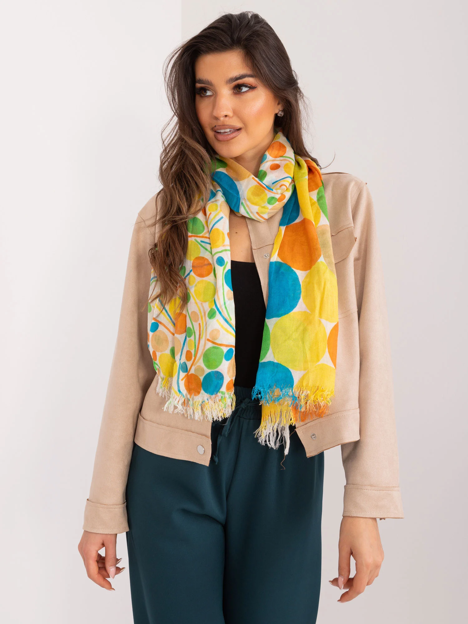 Bandana Dama Buline, Bumbac, Fashion Hunters, Alb - imagine 2