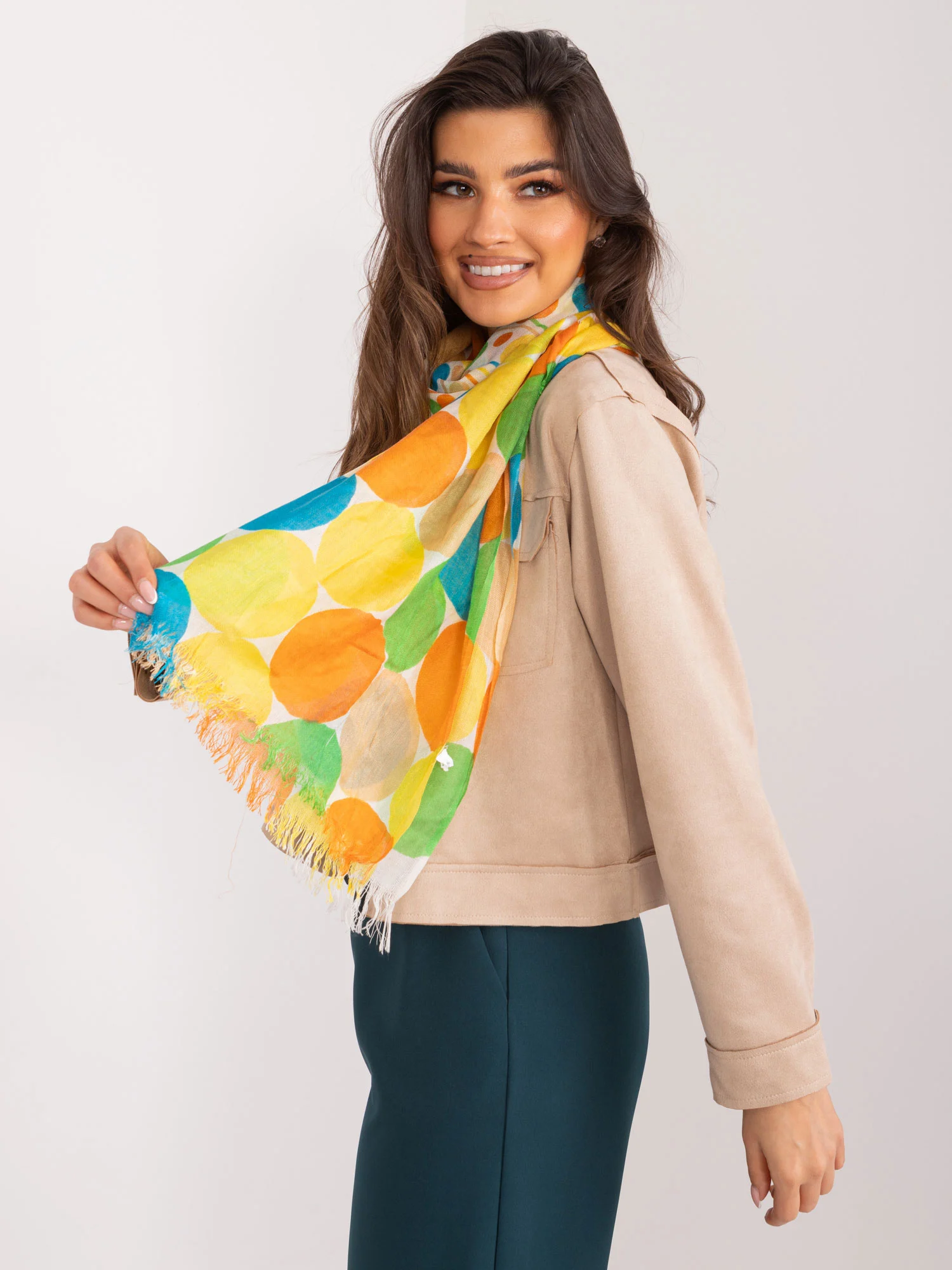 Bandana Dama Buline, Bumbac, Fashion Hunters, Alb - imagine 4