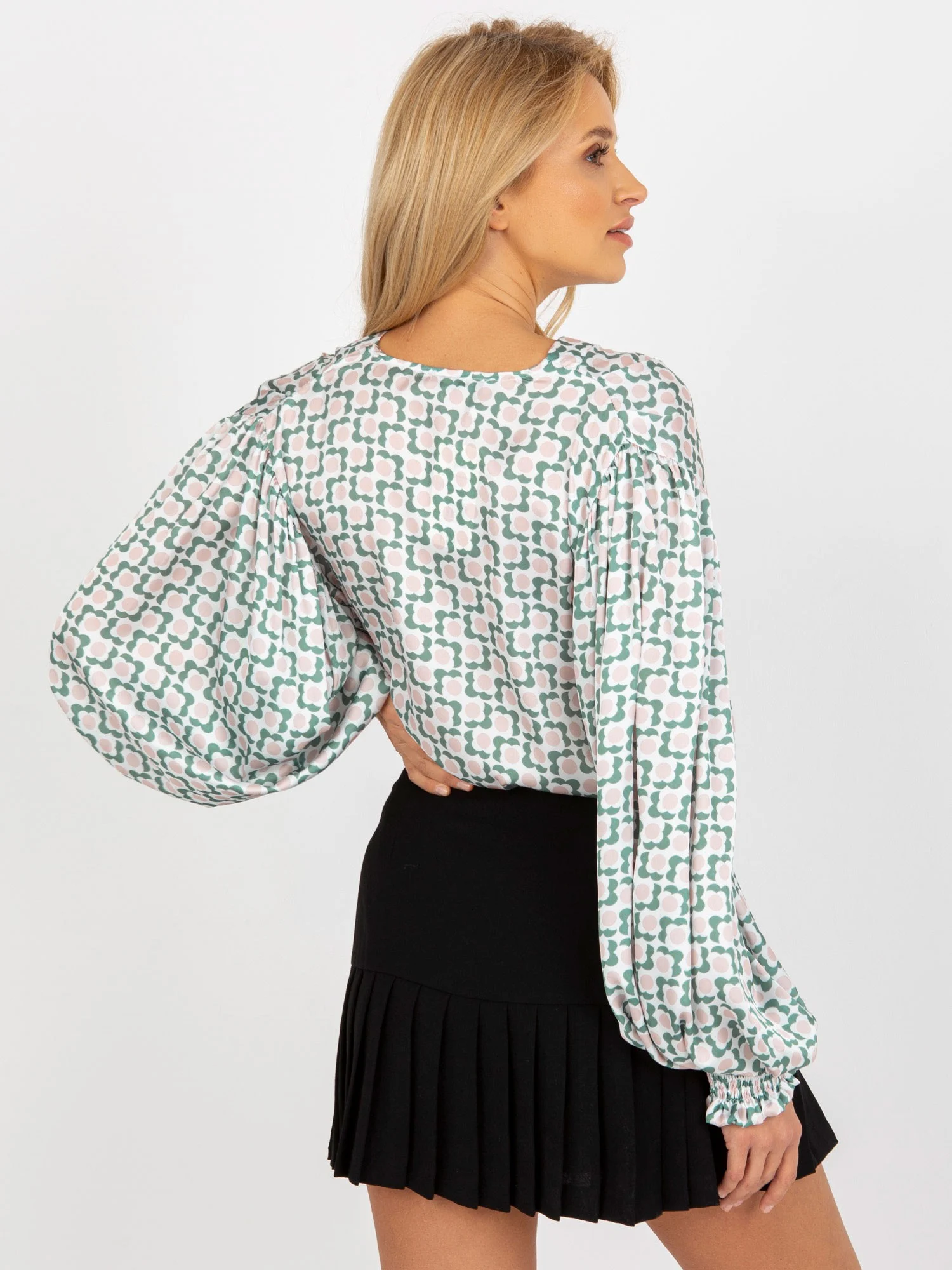 Camasa Dama Maneca lunga, Elegant, LAKERTA, Bej de Petrecere - imagine 3