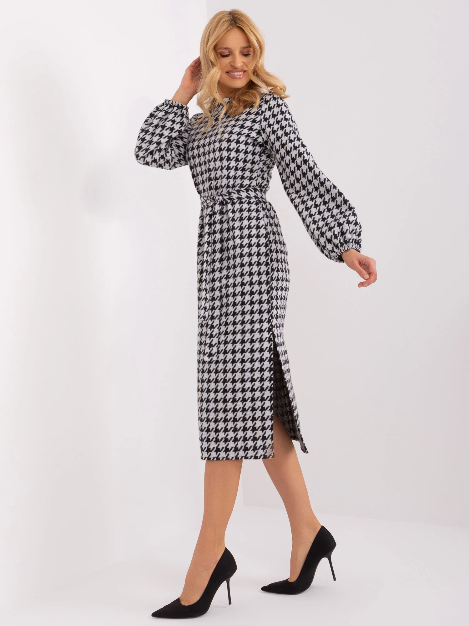 Rochie Dama Midi, Elegant, LAKERTA, Negru Eleganta Office - Image 4