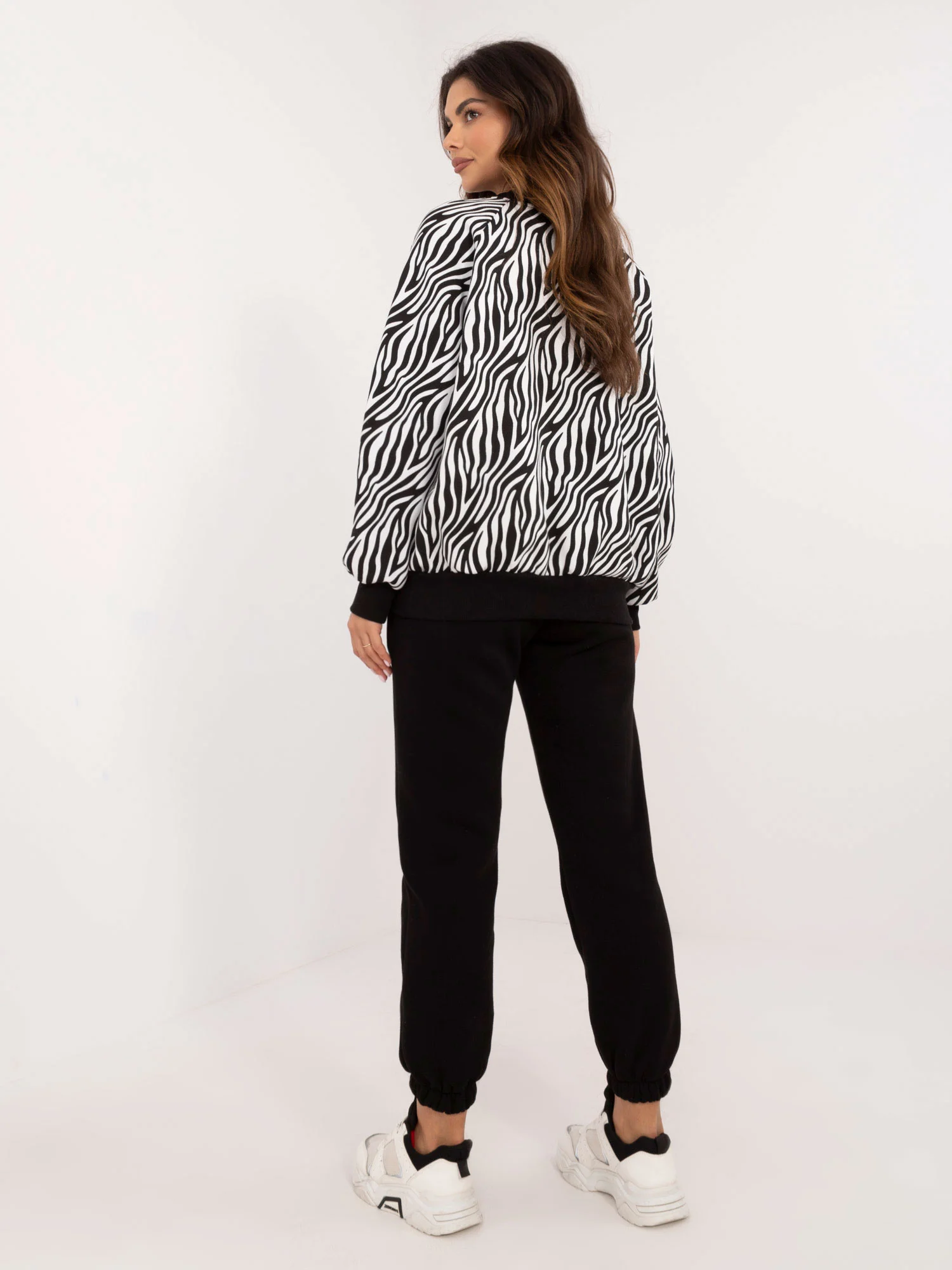 Compleu Dama Maneca lunga, Animal print, My Red Lips, Negru Casual - imagine 5