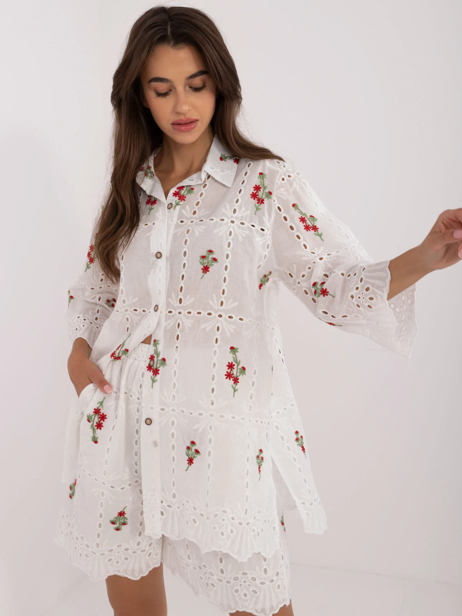 Compleu Dama Mini, Larga, LAKERTA, Rosu Casual - imagine 3