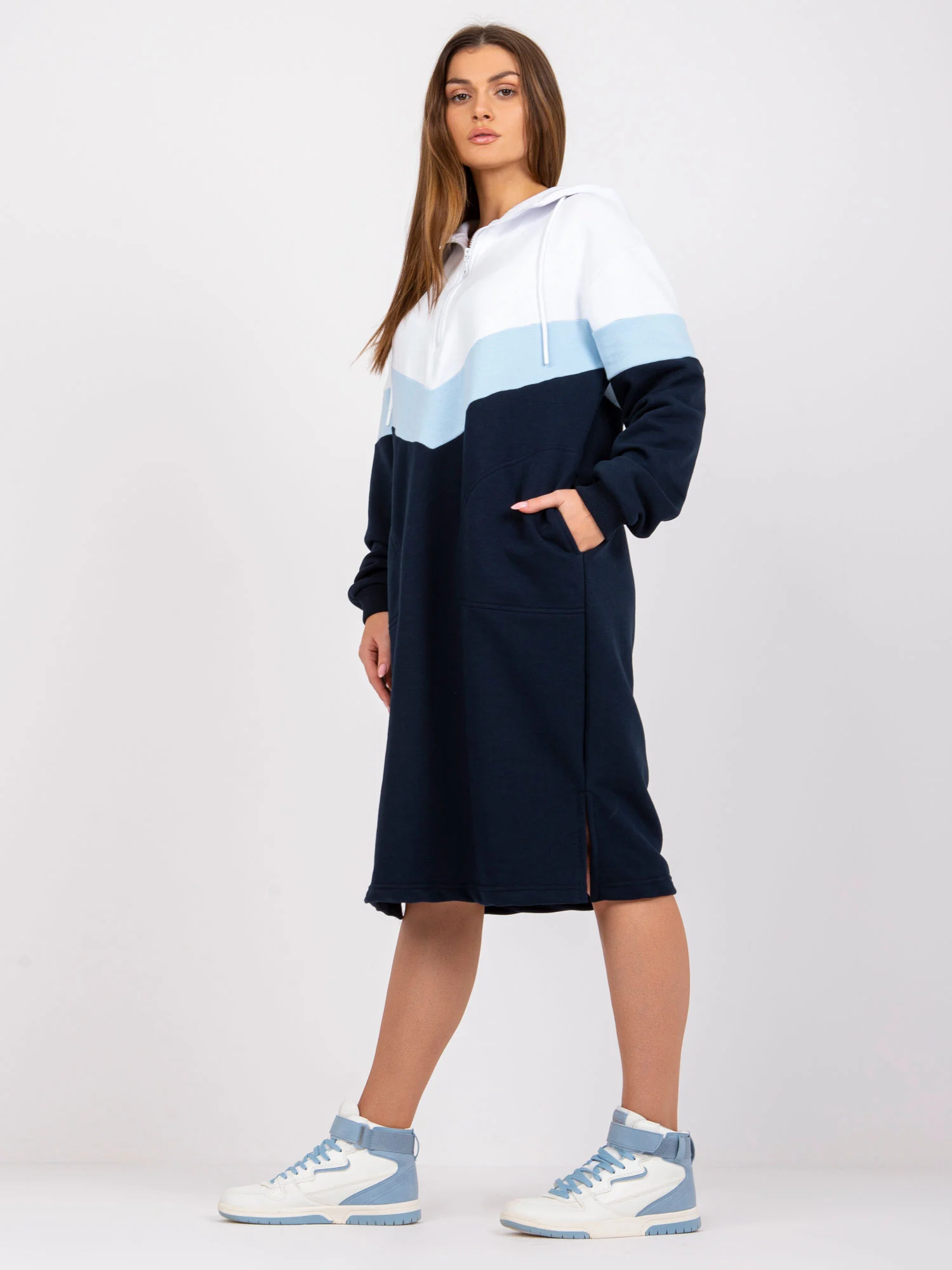 Rochie Dama Maxi, Oversize, RUE PARIS, Bleumarin Casual - Image 6