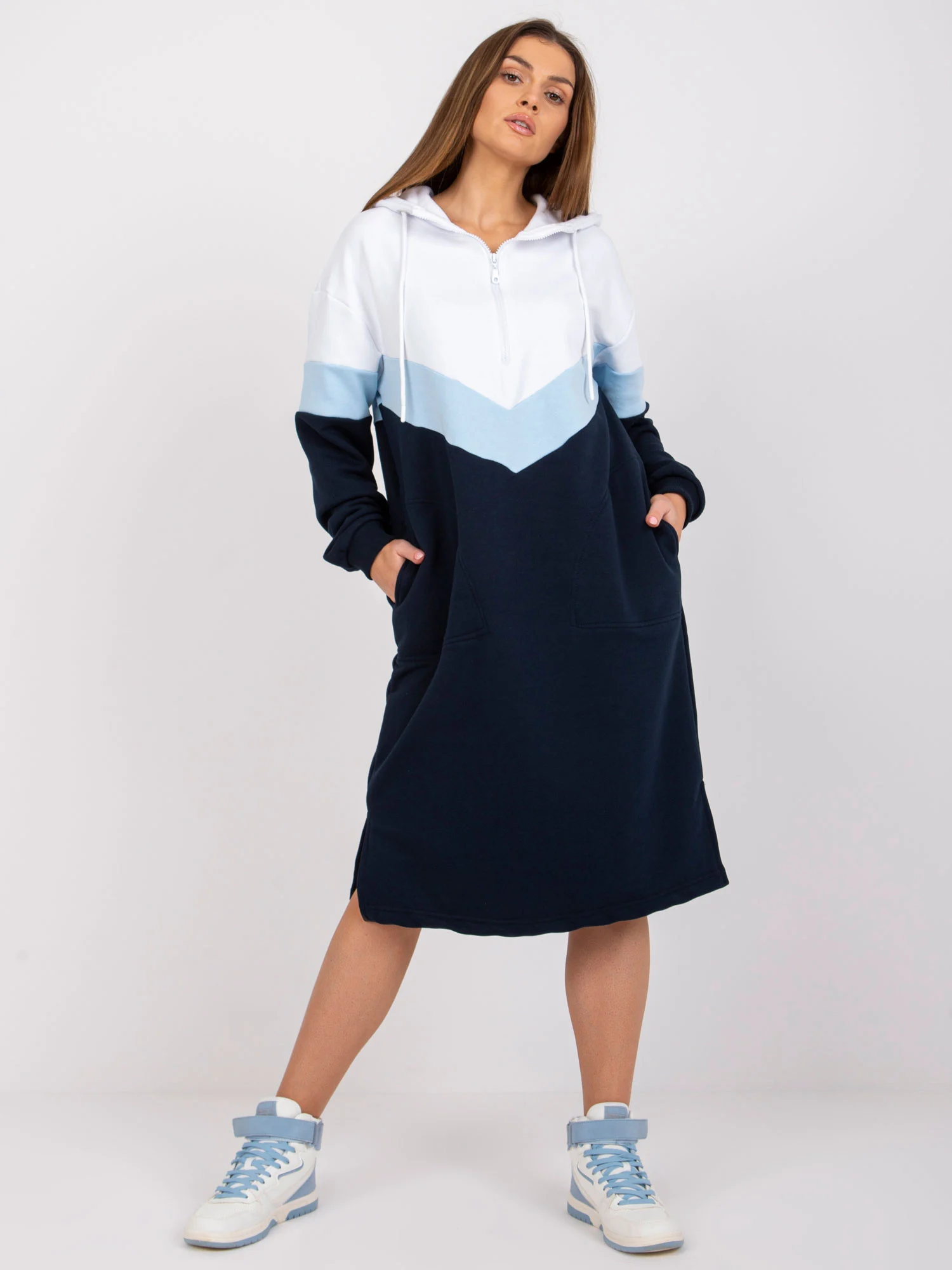 Rochie Dama Maxi, Oversize, RUE PARIS, Bleumarin Casual - Image 2