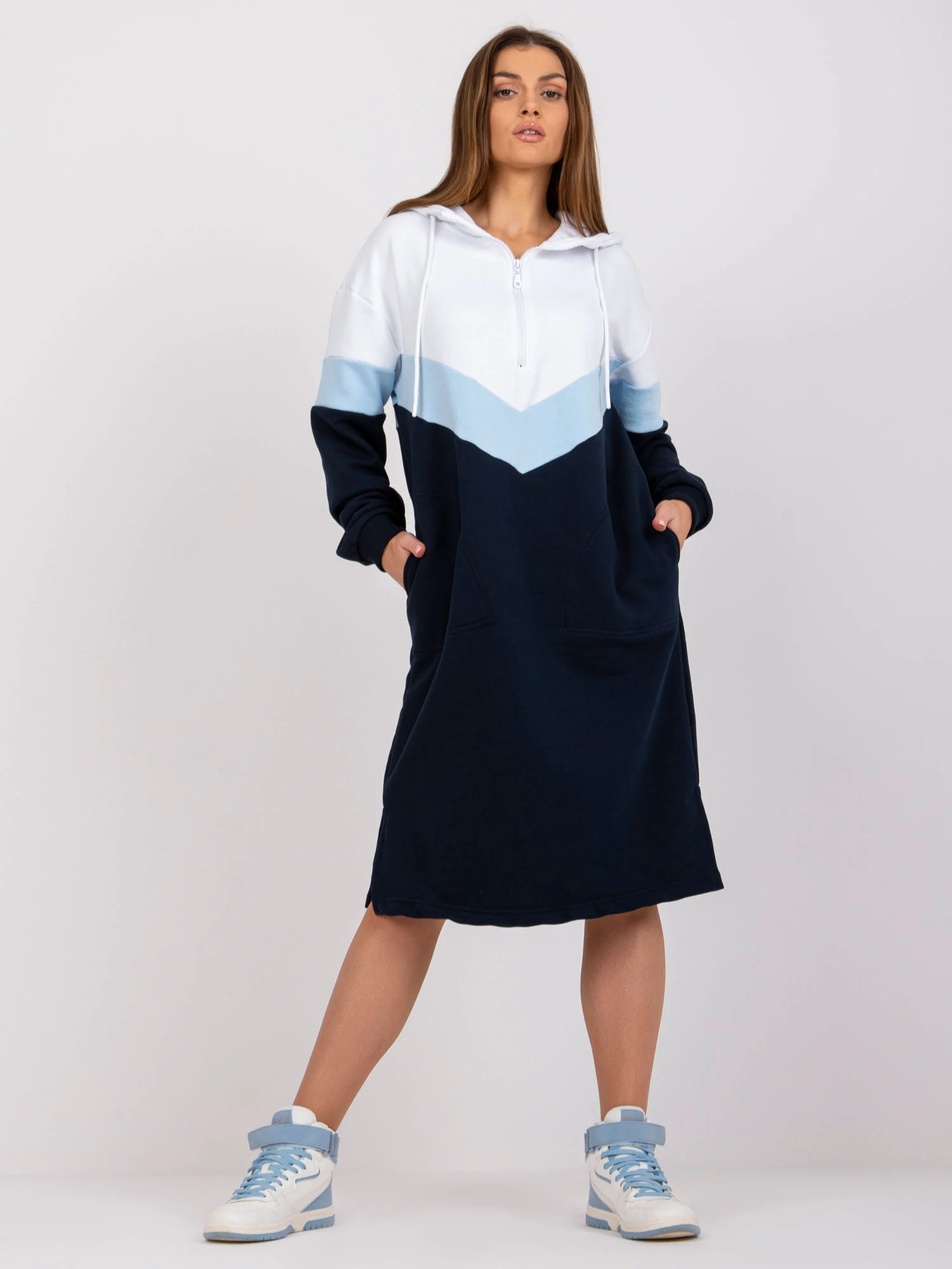 Rochie Dama Maxi, Oversize, RUE PARIS, Bleumarin Casual - Image 4